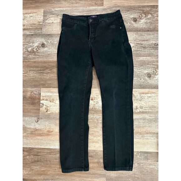 NYDJ (Not Your Daughter’s Jeans) Black Denim pants in size women’s 8 Petite - Picture 1 of 7